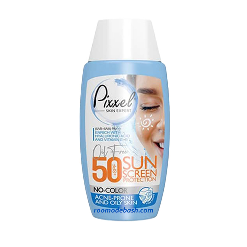 کرم ضد آفتاب بی رنگ مناسب پوست چرب و مستعد جوش پیکسل +SPF50