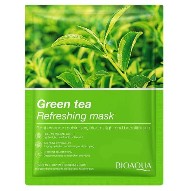 ماسک ورقه ای صورت طراوت بخش چای سبز بیوآکوا