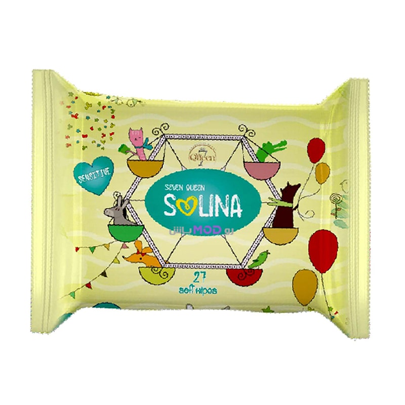 دستمال مرطوب کودک سون کوئین مدل SOLINA بسته 27عددی