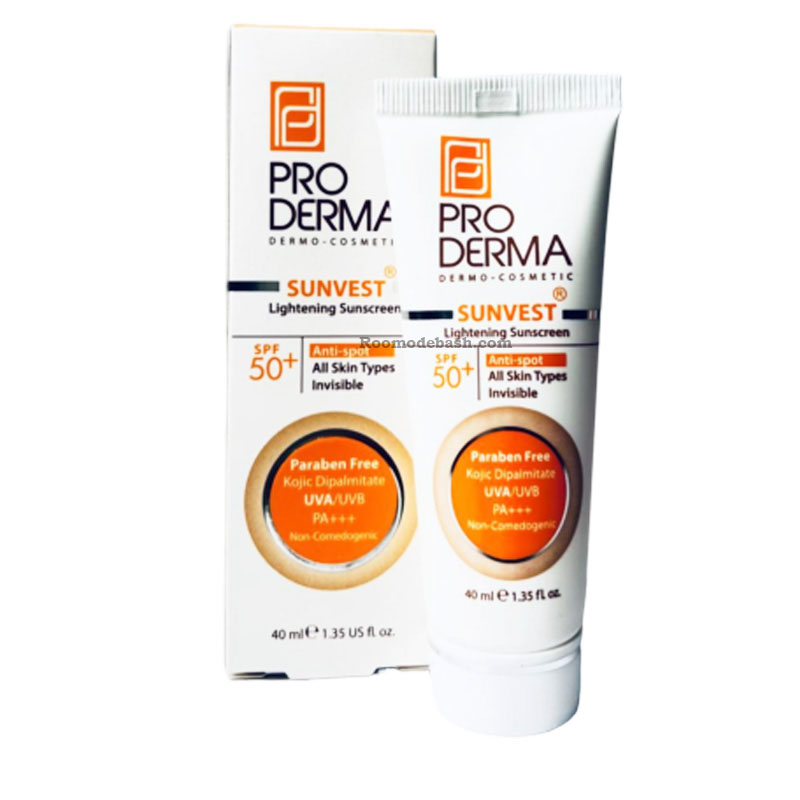 ضد آفتاب و ضدلک بدون رنگ پرودرما مدل آنتی اسپات مناسب انواع پوست SPF50
