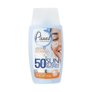 کرم ضدآفتاب پیکسل SPF50 مناسب پوست خشک و حساس