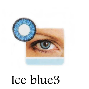 لنز رنگی چشم آبی یخی لاکی لوک مدل Ice Blue 3