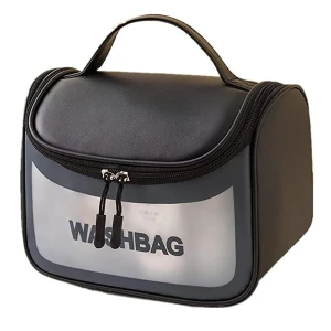 کیف لوازم آرایش زنانه صندوقی مدل WASHBAG رنگ مشکی